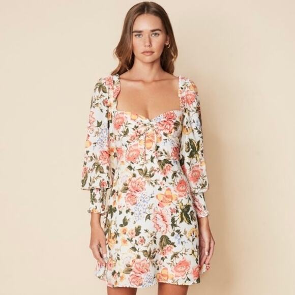 Faithfull the Brand Dresses & Skirts - Faithfull the Brand Arianne Floral Long Sleeve Mini Dress